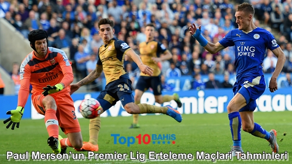 leicester city arsenal maçında vardy şut çekiyor