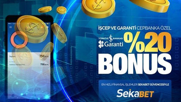 sekabet cepbank ile yüzde 20 depozito bonusu